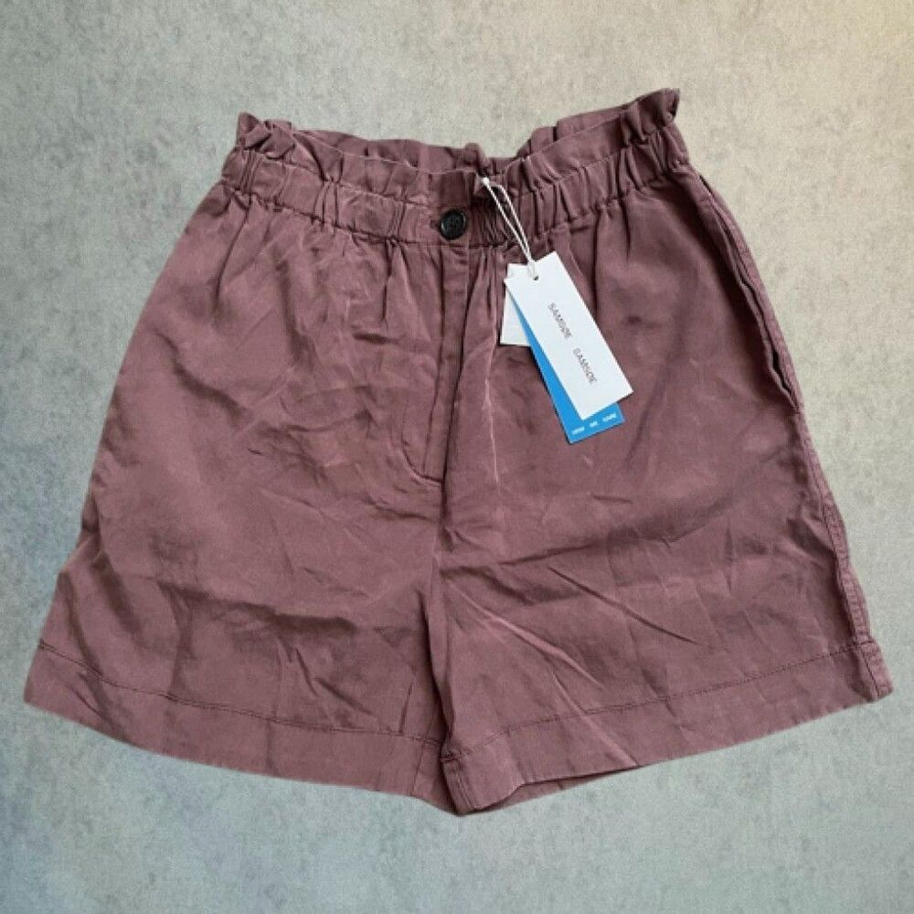 Samsoe Samsoe Sierra Shorts Womens Small Brown Relaxed High Rise NEW!